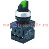 Переключатель с подсветкой NP8-02XD/314 3 полож. фикс. AC110-230В(LED) 2НЗ IP65 (R) зел. CHINT 66757