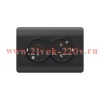 Розетка 2-м NEW3-E 16А с заземл. защ. шторки черн. CHINT 431491