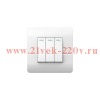 Переключатель 3-кл. NEW3-E 10А с индикацией бел. CHINT 431511