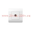 Розетка телевизионная TV 1-м коннектор бел. NEW3-E CHINT 431537