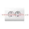 Розетка 2-м NEW3-E 16А без заземл. защ. шторки бел. CHINT 431542
