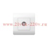 Розетка телевизионная SAT 1-м коннектор бел. NEW3-E CHINT 431538