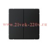 Двухклавишный выключатель ArtGallery 10А карбон Systeme Electric