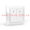 Переключатель проходной 2-кл. СП AVA 10А IP20 в сборе бел. TOKOV LIGHTTKL-AV-P2F-C01