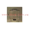 Лючок MultiDesk MDK20 на 2мод. IP44 с монтажной коробкой для стены фальшпола стола античная латунь S