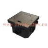 Лючок MultiDesk MDK21 с розеткой 2P+E 16А 250В IP44 с монтажной коробкой для бетонных полов античная