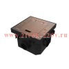 Лючок MultiDesk MDK21 с розеткой 2P+E 16А 250В IP44 с монтажной коробкой для бетонных полов медь SE