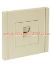 Розетка компьютерная RJ45 кат.6 ИЭК FORTE&PIANO FP431 ваниль FP-K10-2-K10