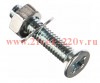 Винт DIN965 с потайной головкой оцинк. M4х20+гайка+шайба (уп.20шт) Tech-Krep 114059