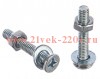 Винт DIN965 с потайной головкой оцинк. M4х25+гайка+шайба (уп.18шт) Tech-Krep 114060