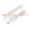 Удлинитель с сетевым фильтром 5х5м с автовыкл. 2 USB КГ 3х1.5кв.мм бел. Kranz 13-4701