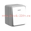 Выключатель 1-кл. ОП AtlasDesign PROFI IP54 с подсветкой 10 АХ сер. SE ATN543013