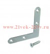 Уголок оконный плоский 80х80х18 с шурупом цинк (уп.2шт) Tech-KREP 110084
