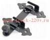 Задвижка накладная фигурная ЩМ-90х90 плоский ригель (L=120) черн. матов. (пакет) Tech-Krep 151904
