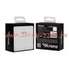 Выключатель 2-кл. СП ROUND MIELE 10А с подсветкой перламутр Kranz KR-78-0714-1