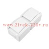 Блок розеток 2-м ОП INDUSTRIAL IP54 вертик. с заземл. бел. Kranz KR-78-0802