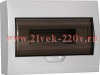 Щит накладной GENERICA ЩРН-П-12 12м прозрачная дверь IP41 белый IEK