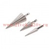 Набор ступенчатых сверл 4-12.4-20.4-32мм HSS-TiN ТИТАН (уп.3шт) Kranz KR-12-6620