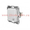 Розетка 1-м СП 16А DEA с заземл. с крышкой механизм бел. Kranz KR-78-0213