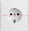 Розетка 1-ая с/з с/у со шторками 16А MIELE жемчуг Kranz KR-78-0701-4