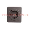 Розетка 1-ая с/з с/у з/ш 16А с USB A+C быстрой зарядки 5В/3А MIELE сер. Kranz KR-78-0704-2