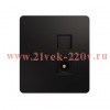 Розетка компьютерная RJ45 кат6+TV с/у MIELE черн. Kranz KR-78-0722-3