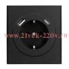 Розетка 1-ая с/з с/у з/ш 16А с USB A+C быстрой зарядки 5В/3А MIELE антрацит Kranz KR-78-0704-5