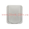 Розетка 1-м ОП Mini OG IP54 с заземл. сер. Kranz KR-78-0817