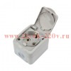 Розетка 1-м ОП Mini OG IP54 с заземл. керамика сер. Kranz KR-78-0815