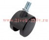 Колесо мебельное поворотное пластик черн. штифт М10 D40 б/т (пакет) Tech-Krep 152338
