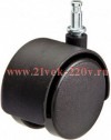 Колесо мебельное поворотное пластик черн. штифт М8 D40 б/т (пакет) Tech-Krep 152336