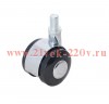 Колесо мебельное поворотное пластик хром резьба М10 D50 б/т (пакет) Tech-Krep 152355
