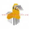 Набор ключей имбусовых HEX 1.5-10мм CrV 9шт Kranz KR-12-5215