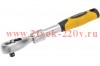 Ключ телескопический трещоточный 1/4 162-210мм CrV двухкомпонентная рукоятка Kranz KR-12-8413