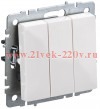 Выключатель 3-кл. Brite 10А ВС10-3-0-БрБ бел. IEK BR-V30-0-10-K01-PRO