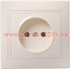 Розетка 2P без шторок 10А IEK КВАРТА кремовый (РС10-2-ККм)
