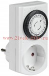 РТМ-1 Розетка-таймер механ. 30мин 24ч 48on/off 16А IP20 IEK