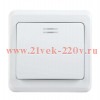 Выключатель 1-клавишный ИЭК ВЕГА 10А керамика с индикацией белый (ВС10-1-1-ВБ) EVV11-K01-10-DM