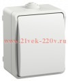 Выключатель кнопочный для открытой установки ИЭК ФОРС ВСк20-1-0-ФБ IP54 белый EVS13-K01-10-54-DC