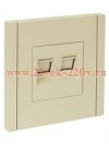 Розетка компьютерная 2-ая RJ45 кат.6 ИЭК FORTE&PIANO FP434 ваниль FP-K20-2-K10
