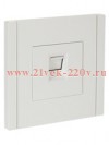 Розетка компьютерная RJ45 кат.6 ИЭК FORTE&PIANO FP231 белый FP-K10-2-K01