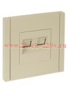 Розетка двойная RJ11+RJ45 кат.5E ИЭК FORTE&PIANO FP435 ваниль FP-KT20-O-1-K10