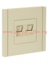 Розетка компьютерная 2-ая RJ45 кат.5E ИЭК FORTE&PIANO FP433 ваниль FP-K20-1-K10