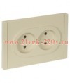 Розетка 2-я без заземления в сборе ИЭК FORTE&PIANO FP426 10А автозажим ваниль FP-R20-10-1-K10