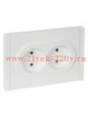 Розетка 2-я без заземления в сборе ИЭК FORTE&PIANO FP226 10А автозажим белый FP-R20-10-1-K01