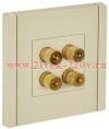 Аудиорозетка ИЭК FORTE&PIANO FP439 4 подключения ваниль FP-S40-K10