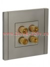 Аудиорозетка ИЭК FORTE&PIANO FP539 4 подключения сталь FP-S40-K46