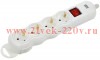 Колодка удлинителя 4-мест. с заземл. с выкл. РПр04В IEK WYP10-D-KP-16-04-ZKS-K01