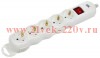 Колодка удлинителя 5-мест. с заземл. с выкл. РПр05В IEK WYP10-D-KP-16-05-ZKS-K01