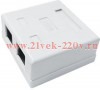Розетка компьютерная 8P8C (RJ45) UTP кат.5E 2 порта TOKOV ELECTRIC TKE-SMB-8P8C-2P-UTP